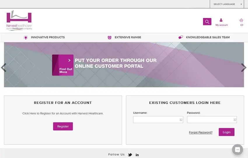 Wholesale Ordering Portal with Sage 200 Integration for UK Healthcare Equipment Manufacturer